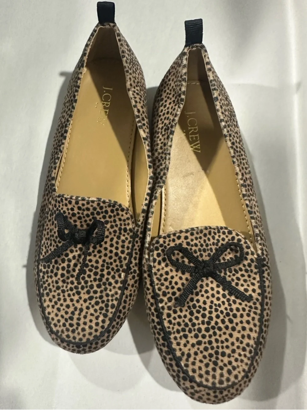 J. Crew Girls Leopard Print Loafers in Tan and Black